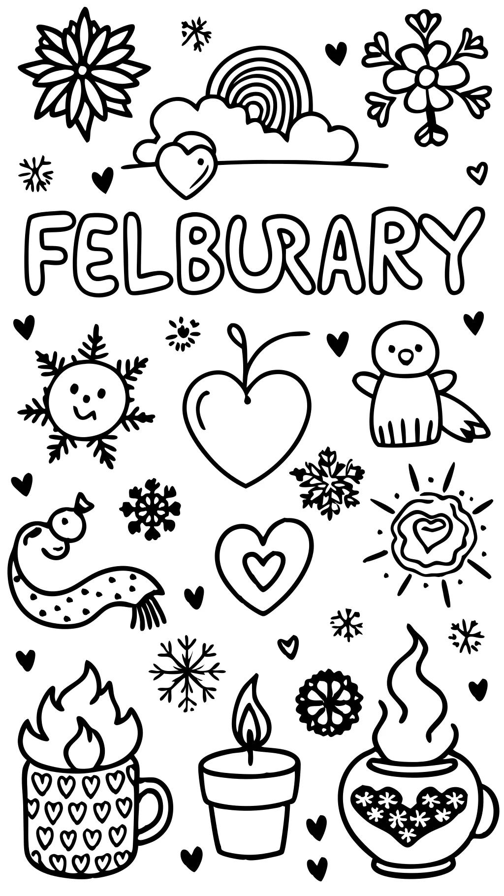 coloring pages for february